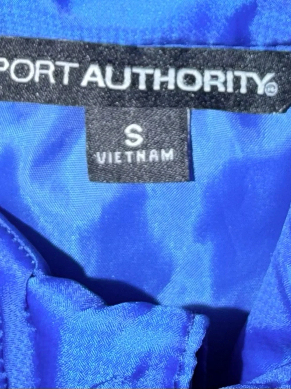 Port Authority Men’s Size Small Puffer Vest Blue Walmart Logo EUC